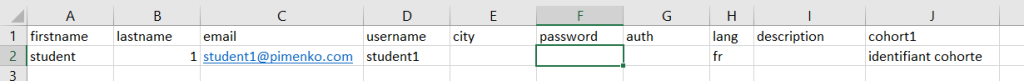 Exemple de fichier csv cas 1