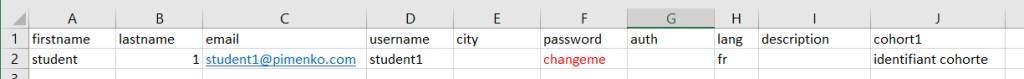 Exemple de fichier csv pour import d'utilisateurs cas 2