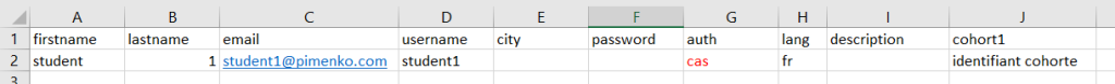 Exemple de fichier csv pour import d'utilisateurs cas 3