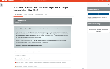 Plateforme LMS organisme de formation : exemple d'un cours