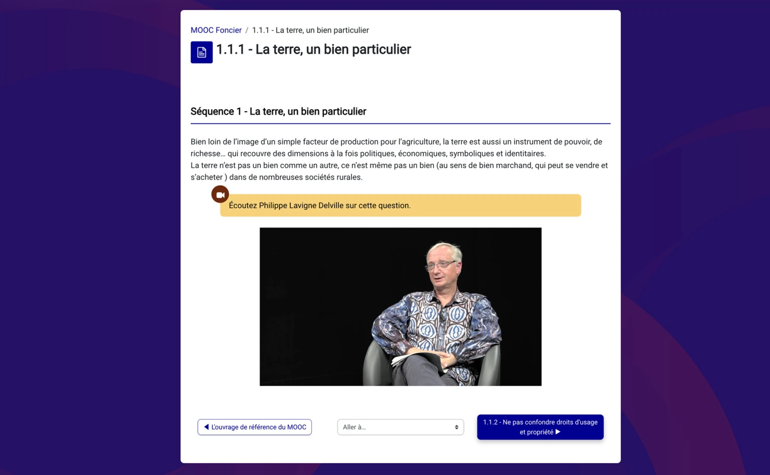 MOOC Foncier - vidéo