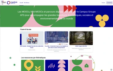 Page accueil LMS MOOC Campus