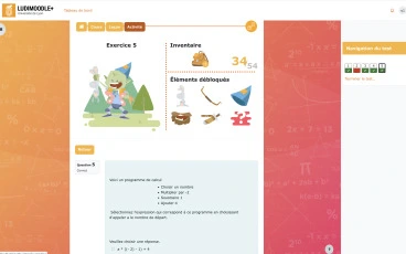 Ludimoodle : page d'activité de l'élément de jeu 