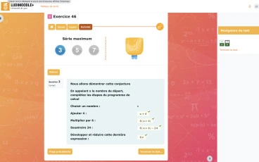 Ludimoodle : page d'activité de l'élément de jeu 