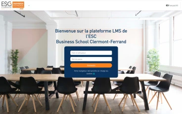 Page authentification LMS ESC Clermont Ferrand