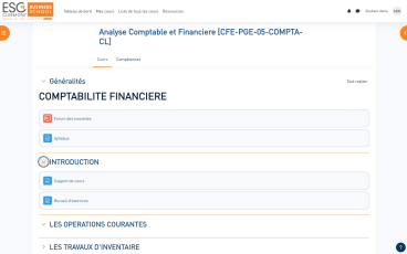 Exemple de cours LMS ESC Clermont Ferrand