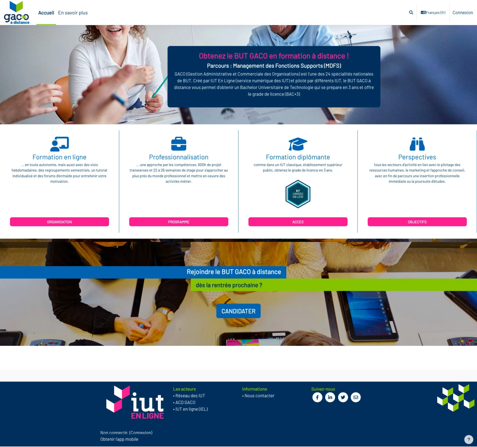 Plateforme IUT en ligne