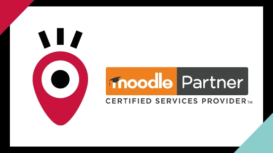 Logo officiel Moodle Partner - Pimenko partenaire certifié Moodle en France