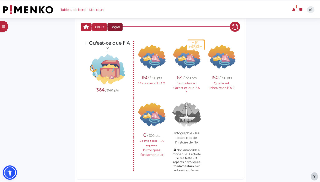 Element de jeu score