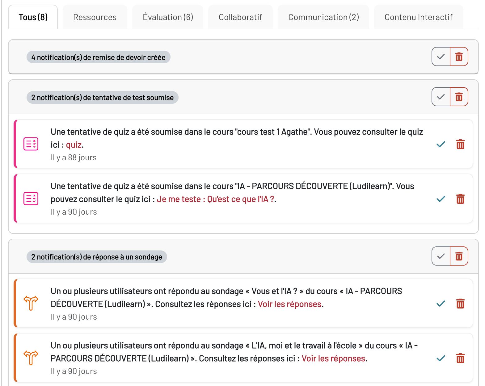 Bloc NotifPlus avec couleurs