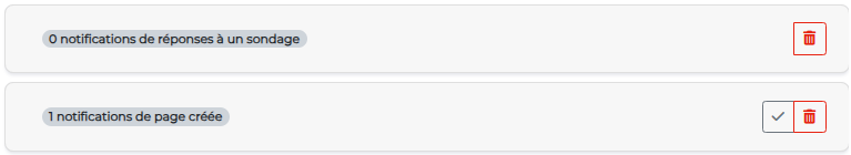notification boutons