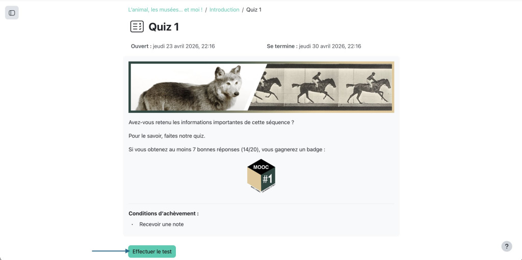 Critères d'achèvement automatique affichés sous la description dans Moodle 5.2