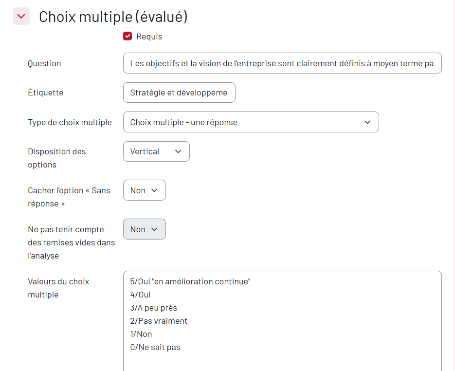 Exemple de question à choix multiple (évalué)