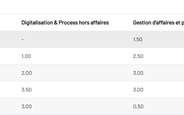 Exemple de récapitulatif global des réponses des participants, par catégories